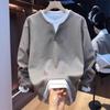 Осень Новая Мужская Повседневная Толстовка из Двух Частей Модная Модная Пуловер с Длинным Рукавом Универсальные Худи