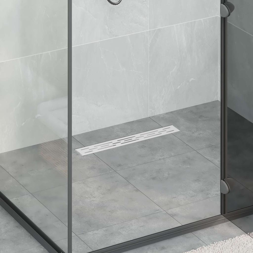 Linear Drain Shower Drain Silver 60 cm Stainless Steel 304