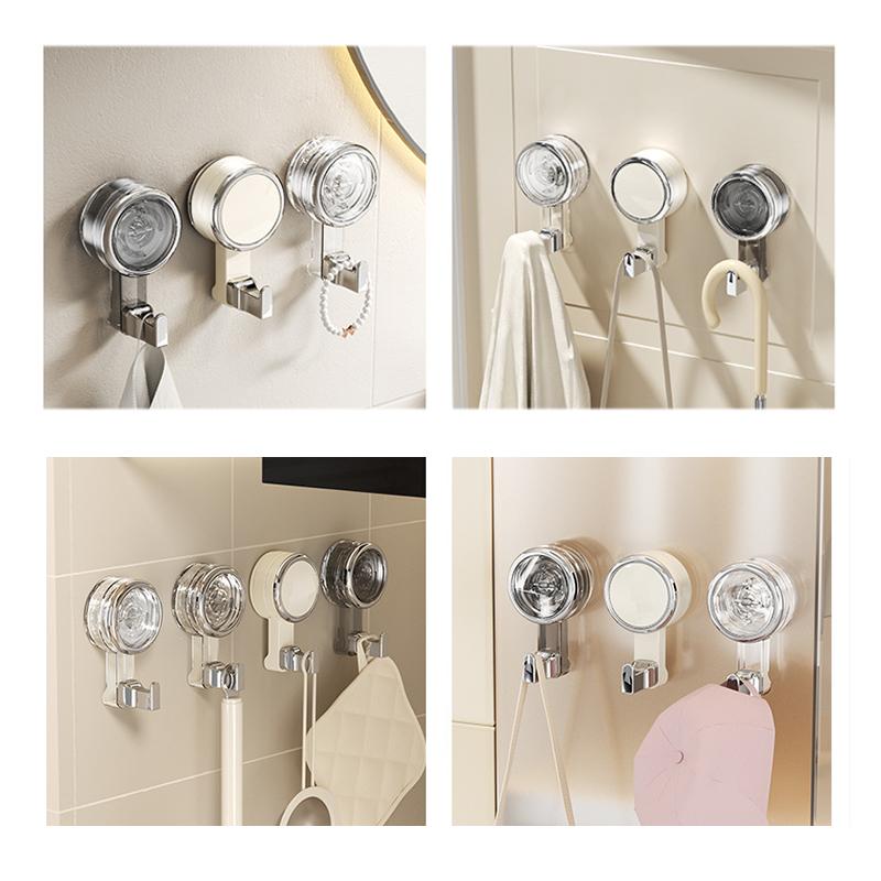 Removable Vacuum Suction Cup Hooks Bathroom Robe Towel Holder Hook Kitchen Home Daily Accessories