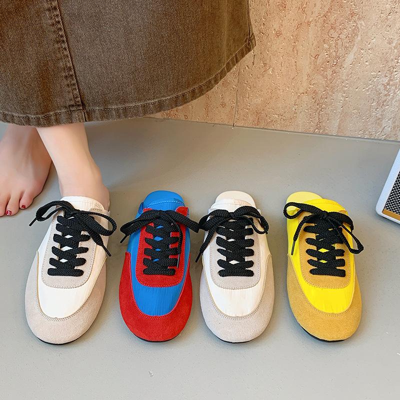 Баотоу полутапочки женские летние 2025 новые интернет-знаменитость универсальный нишевый дизайн повседневные ленивые крутые тапочки