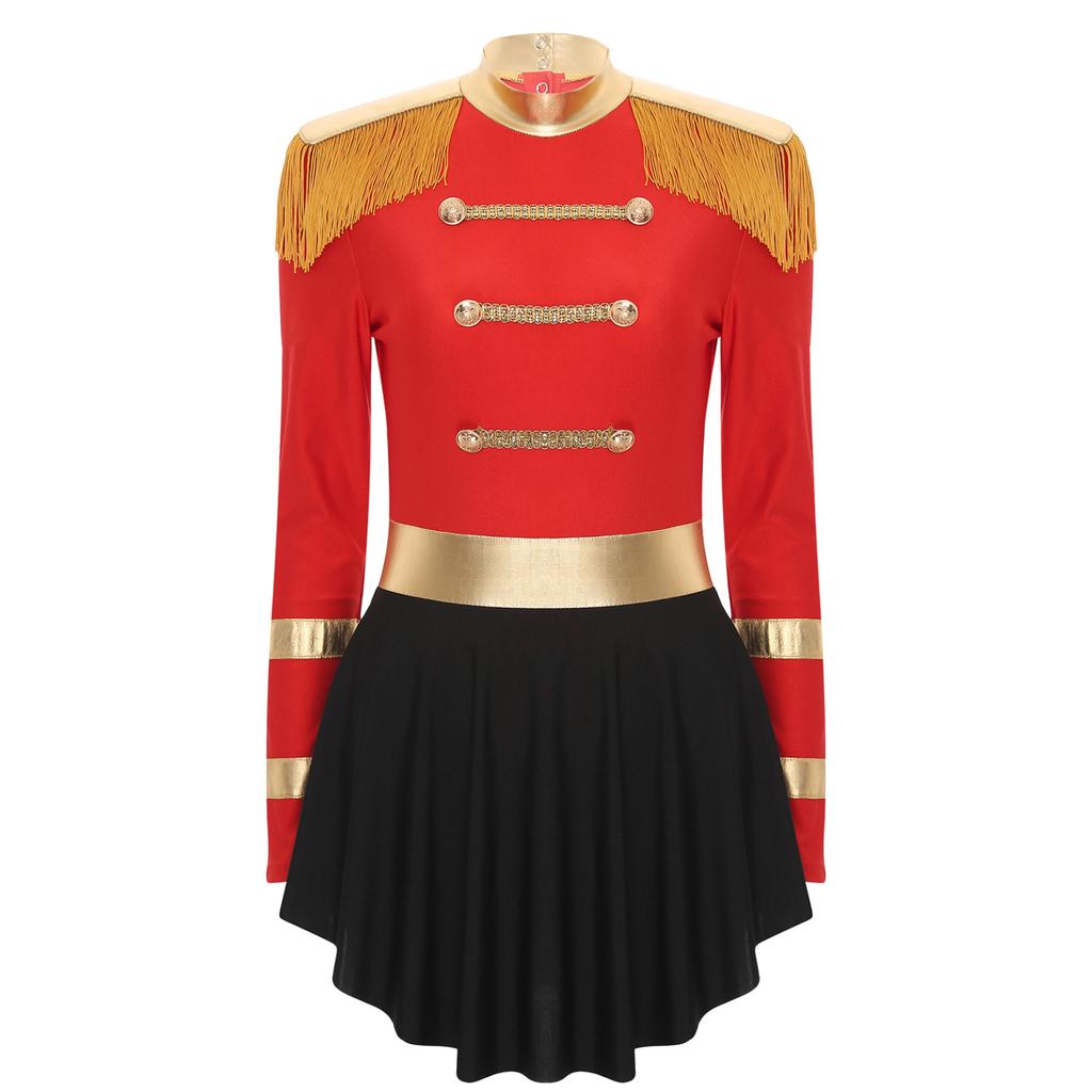 Женский цирковой костюм манежа, карнавальные наряды, платье с длинным рукавом и бахромой на плечах
