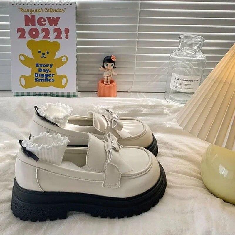 Women High Heels Mary Janes Shoes Lolita Dress Shoes Women Autumn Loafers