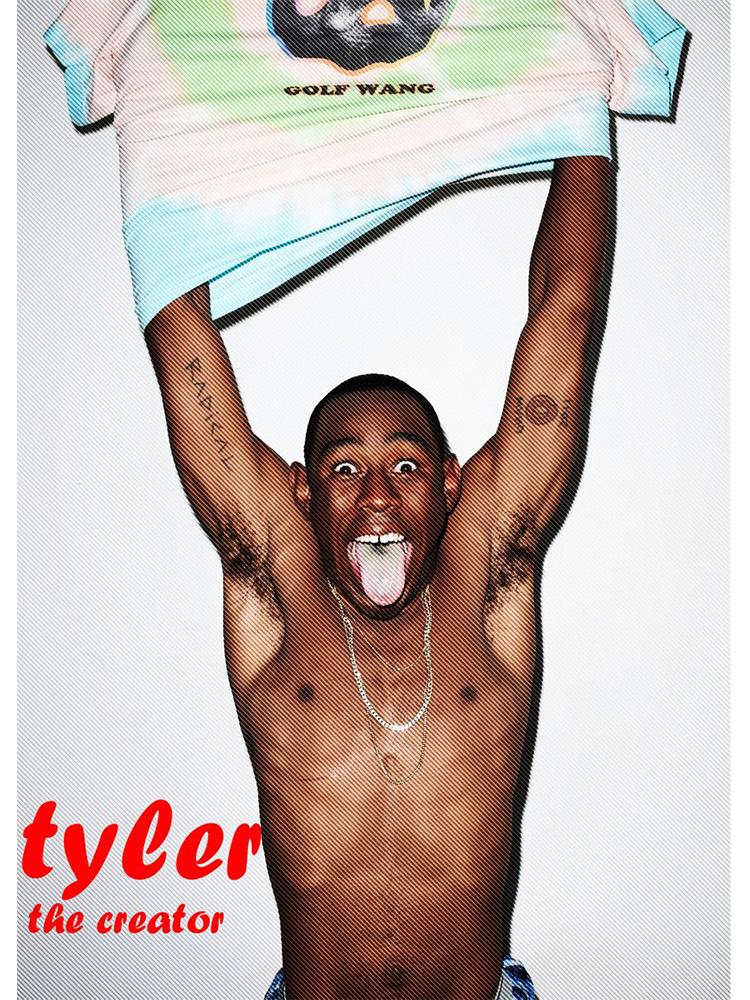 Рэпер Звезда Тайлер Создатель Цветочный мальчик Музыкальный постер Холст Картина Эстетическое настенное искусство для бара Кафе Комната Украшение дома