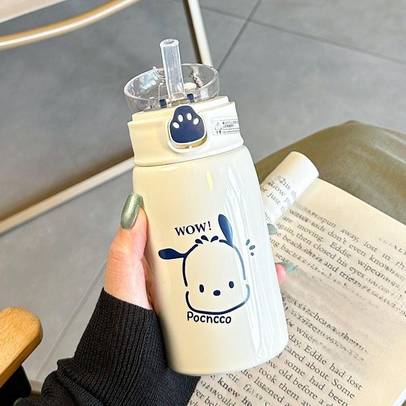 Термокружка Sanrio с лапкой, с вакуумной изоляцией из нержавеющей стали, для детей и студентов