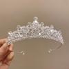 Sparkling Water Drop Crystal Tiara Wedding Hair Accessories Bride Headdress  Birthday Party