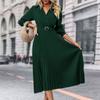 Spring and Autumn Women's Temperament Solid Colour Dress