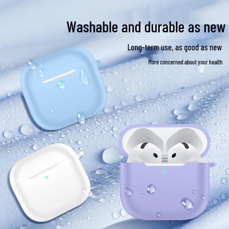 2024 AirPods 4th Gen Silicone Protective Case - Bluetooth Earphone Cover