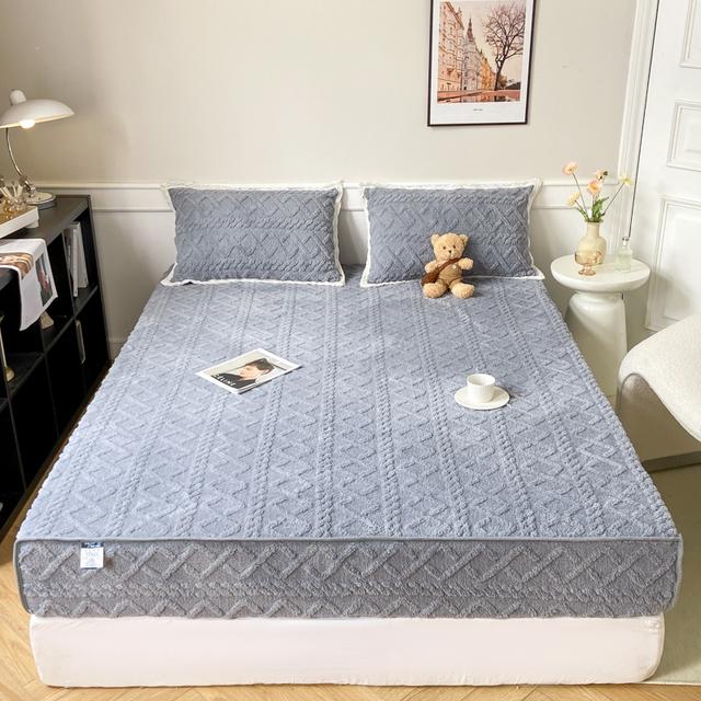 Мягкая жаккардовая простыня на резинке, прочная тафовая бархатная эластичная лента, простыня на резинке, защитный чехол для матраса, утолщенное покрывало, чехол для матраса