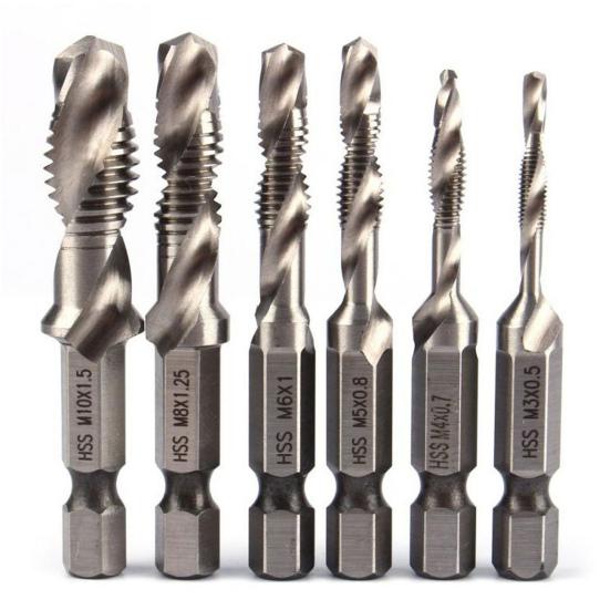 Сверла M3-M10 Широко используемые высокоэффективные высокоскоростные стальные спиральные сверла с шестигранным хвостовиком Электрическая дрель