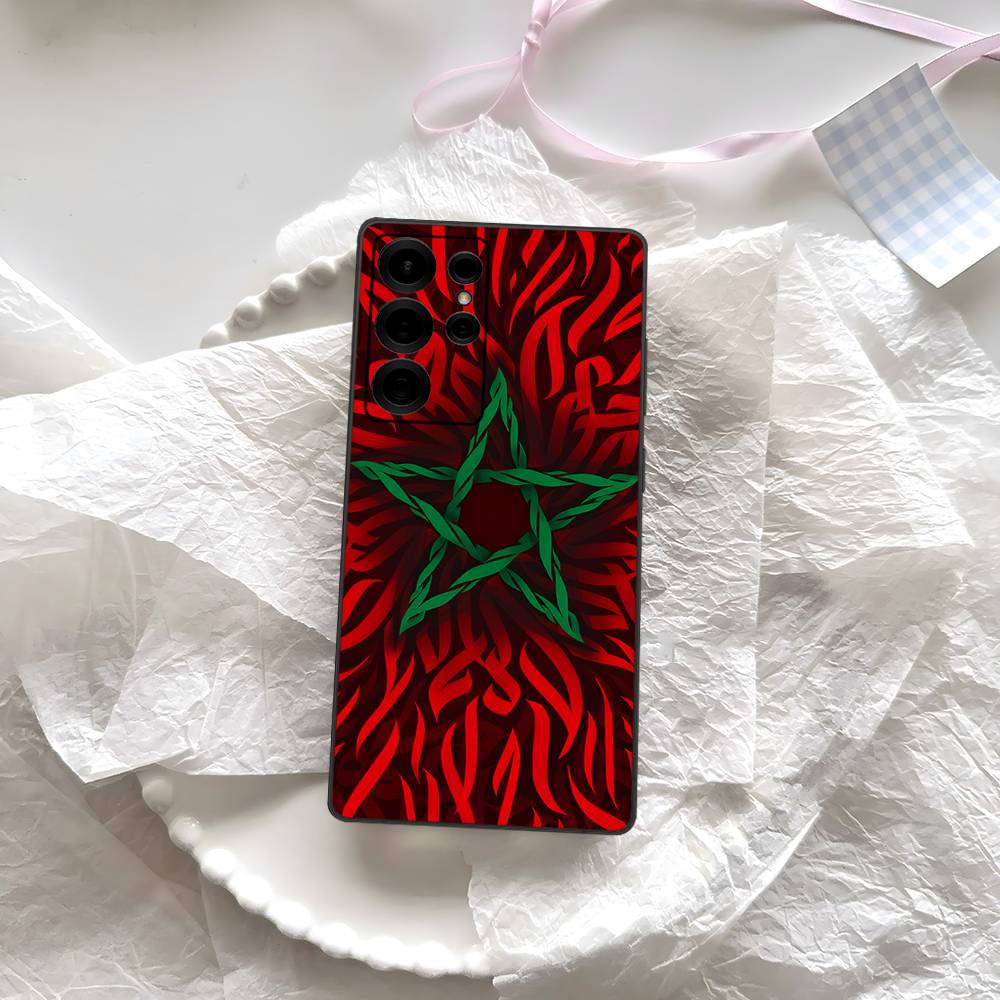 Чехол для телефона с флагом Марокко M-Morocco Для Samsung S 24 Fe 25 Ultra Plus 20 Lite 21 30 22 23 24 22 Ultra 5G Fundas