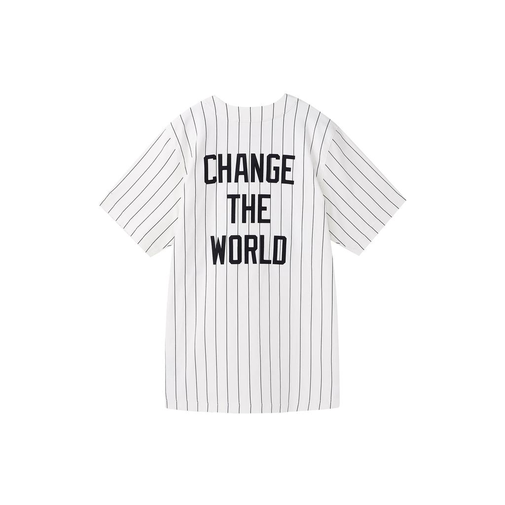 Nike Digital Stripe Button-Down Short-Sleeve T-Shirt Men Tops White FJ2291-121