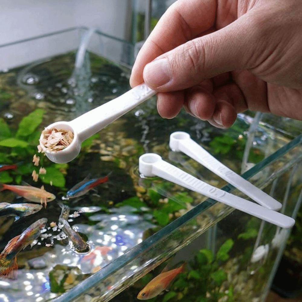 3Pcs Multi-size Fish Food Measuring Spoon Feeding Food Scoop Set for Aquariums & Fish Tanks
