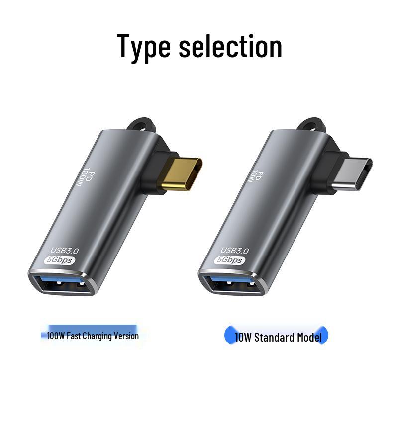 Адаптер Type-C на OTG: Высокоскоростной USB 3.0 Конвертер для Телефонов и Планшетов, Быстрая Зарядка, PD 100 Вт, 2-в-1