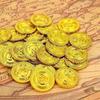 10pcs Pirates Gold Coins Plastic Gold Coins Props Game Accessary Funny Playing Toys for Kids Children Gold Coins Props (Golden)