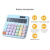 Cute 12 Digit Large LCD Display Calculator Mechanical Switches Calculator with Large LCD Display for Office Work Student