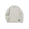 Li Ning Sports Fashion Series Embroidered Logo Loose Fleece Crewneck Sweatshirt Men Sweatshirt Gray AWDQD27-1