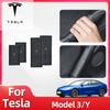 Автомобильная наклейка для Tesla Model Y Juniper Новая версия Защитная накладка на внутреннюю ручку двери Влагостойкая Кожаная защитная накладка на ручку двери C