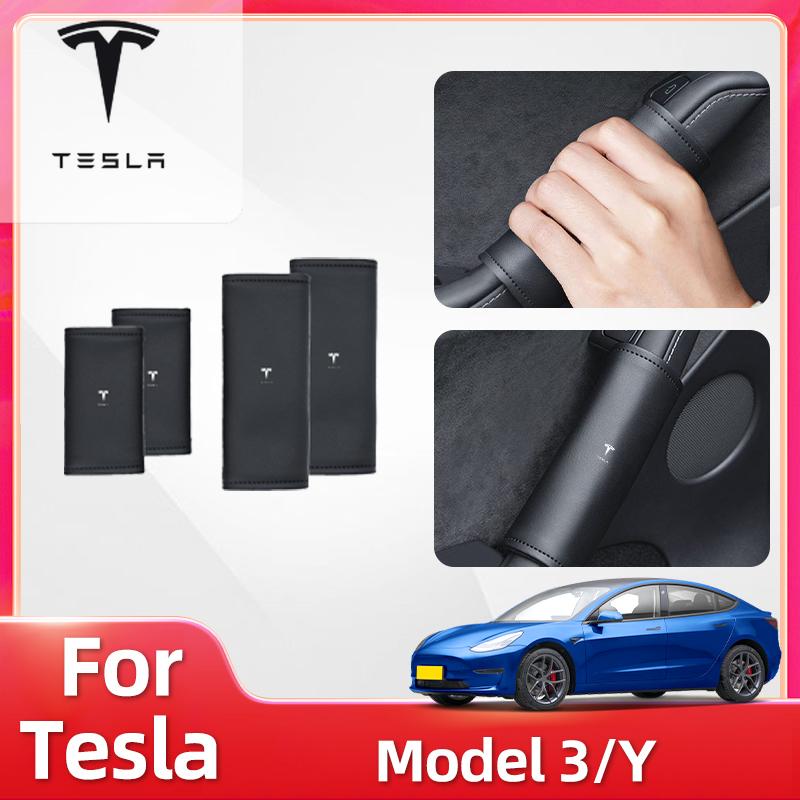 Автомобильная наклейка для Tesla Model Y Juniper Новая версия Защитная накладка на внутреннюю ручку двери Влагостойкая Кожаная защитная накладка на ручку двери C