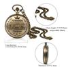 JEWELRYWE Карманные часы с подвеской на шею, аналоговые карманные часы с подвеской, водонепроницаемые, в старинном стиле, я люблю тебя вечно, сплав, бронза, церемония совершеннолетия