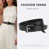 European and American Women's Dress Waist Cover Head Layer Cowhide Alloy Buckle Fashion Decorative Belt High-end Genuine Leather Belt