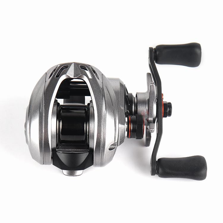 Left Hand Baitcasting Fishing Reel Carbon Fiber Body High Speed Smooth Drag for Saltwater & Freshwater Fishing in Rivers Lakes