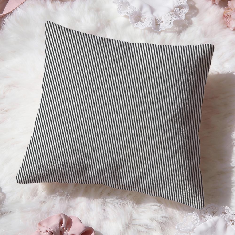 black and white Stripes Cushion Cover Premium Comfort Reversible Pillow Cove Two in One Design for Any Room  Car Interior