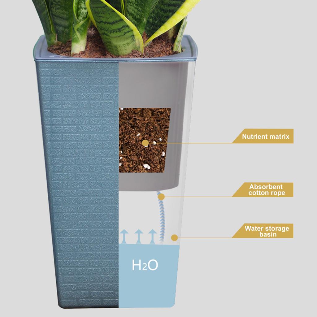 Пластиковый горшок с автополивом, умный горшок для растений и цветов с автополивом для комнатных растений, суккулентов
