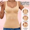 Women's Modal Camisole with Built-in Bra Longline Sleeveless Tank Top