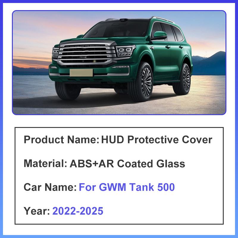 HUD Protection Cover For GWM Tank 500 P03 2024 2025 Car Dustproof Head Up Display Reflective Anti-scratch Screen Parts