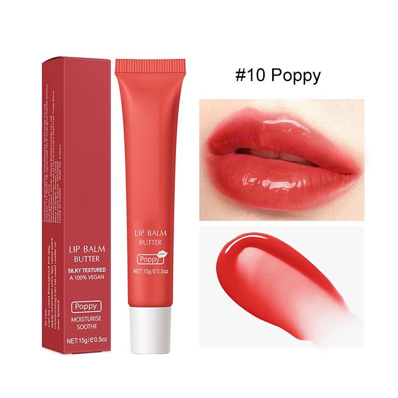 6Pcs Tinted Lip Butter Balm Set 6 Scents Shea Butter Lip Mask For Dry Lips 15g Each