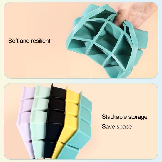 Форма для кубиков льда, 6/8 сетки, силиконовый лоток для приготовления льда, легко снимается, большая квадратная форма для кубиков для домашней кухни