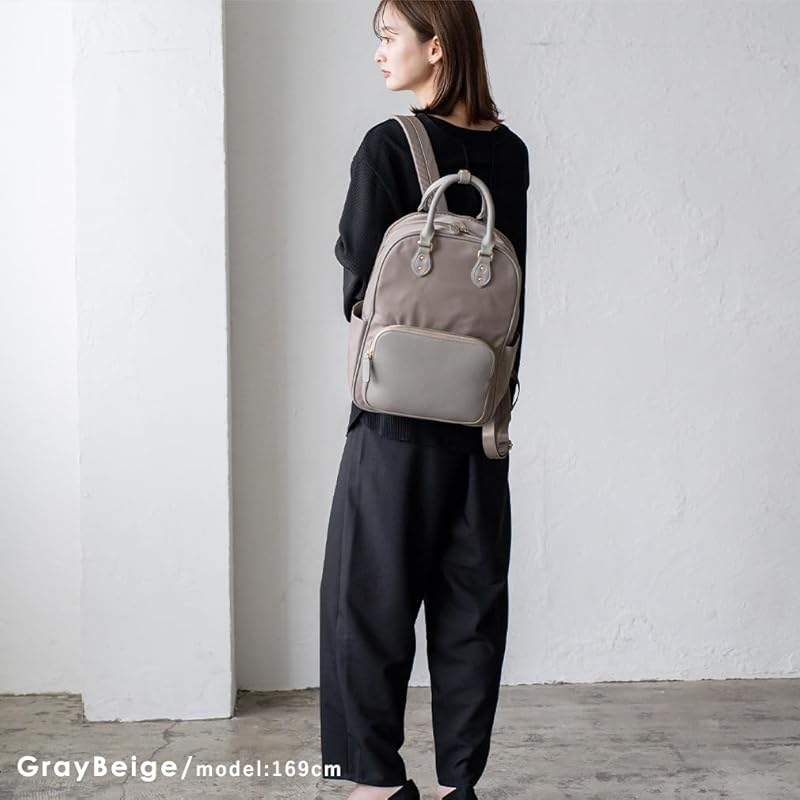 [VITAFELICE] Vita Felice 12 pocket 2way backpack ladies sib-20036z (gray beige)