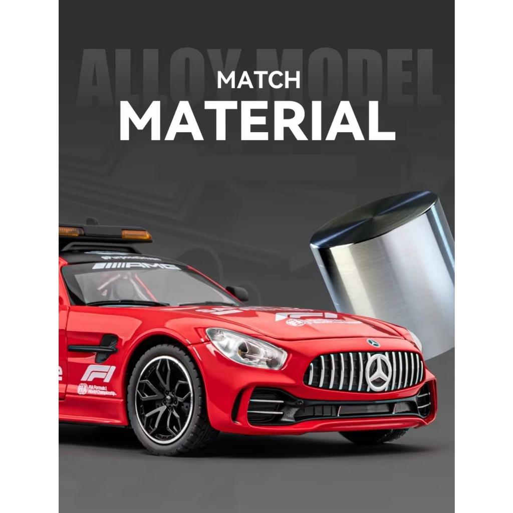 1/24 Автомобиль Benz Safety Battery Amg Battery F1, Тип модели, с фарами, подходит для коллекционирования гоночных автомобилей