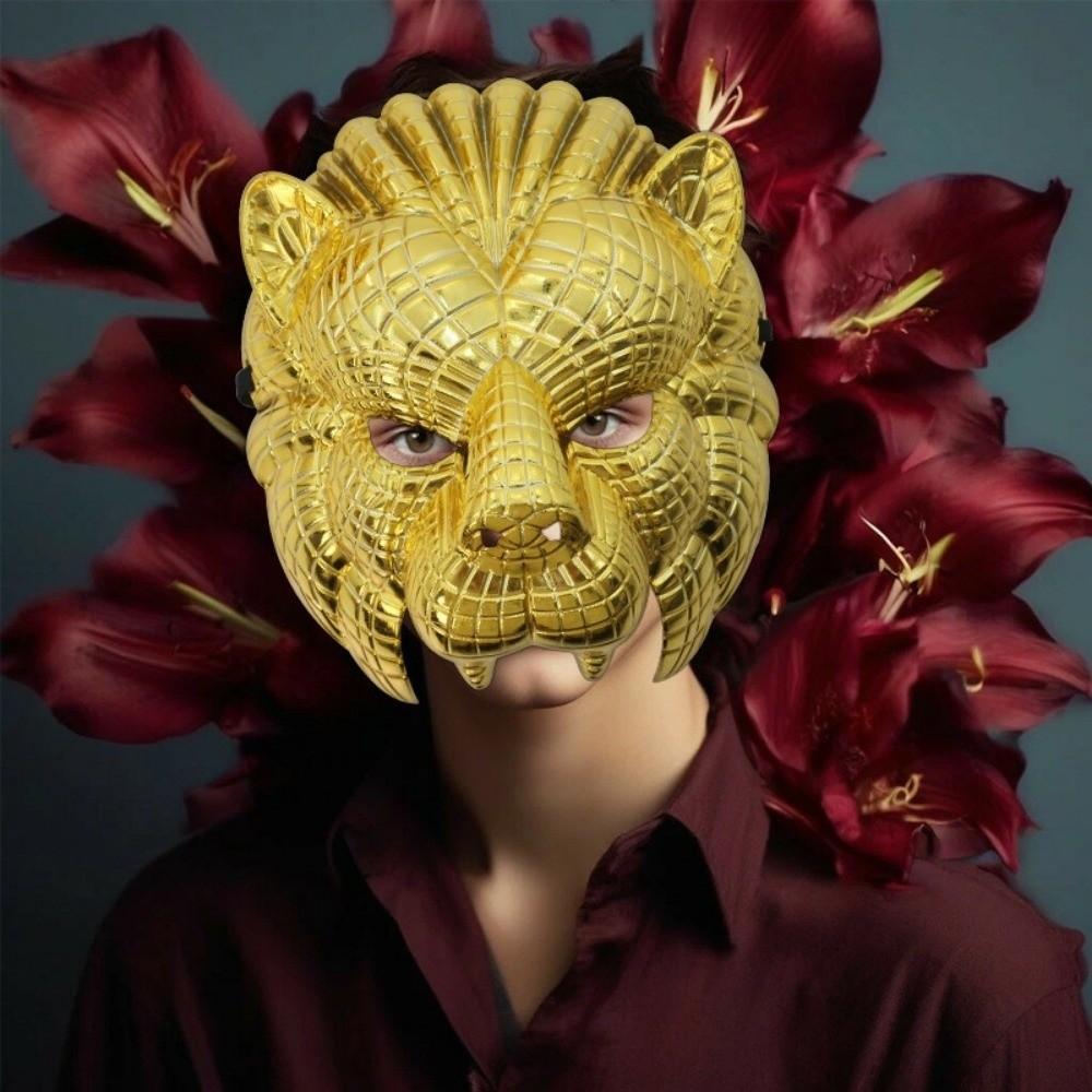 Golden Party Ball Mask Animal Costume Cosplay Mask Creative Full Face Mask  Costume Accessories