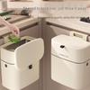 High-Value Wall-Mounted Kitchen Trash Bin, Large Crevice Design with Lid, Punch-Free Square Waste Basket