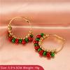 Christmas Ornaments Creative Christmas Tree Earrings Simple Snowman Bell Earrings Female