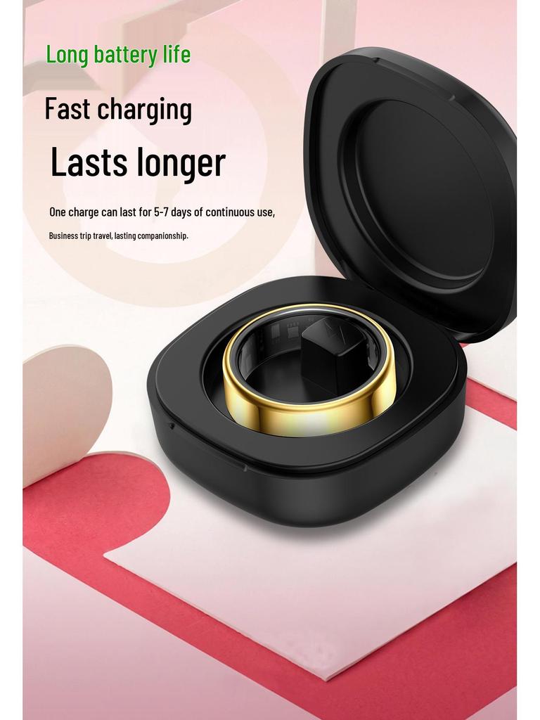 Умное кольцо: Мониторинг сна, сердечного ритма, кислорода и давления в крови с отслеживанием физической активности и удаленным управлением камерой