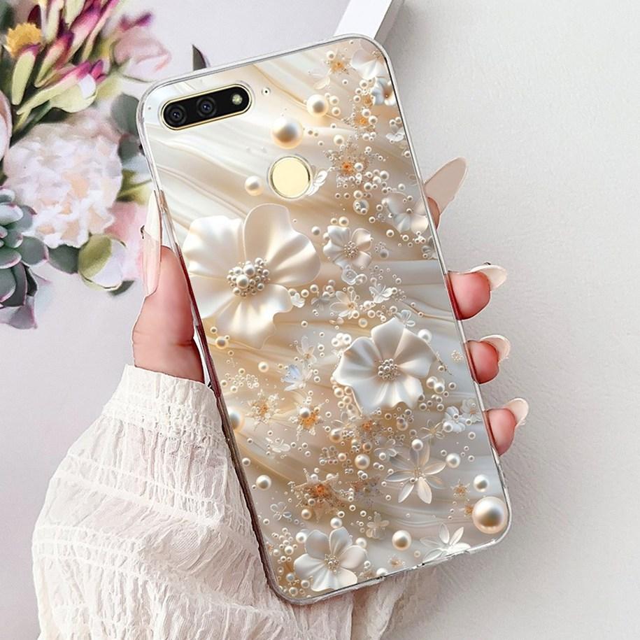 For Huawei Y6 2018 Case ATU-L21 ATU-L22 Cover Luxury Marble Butterfly Soft Silicone Phone Cover For Huawei Y6 Prime 2018 Carcasa