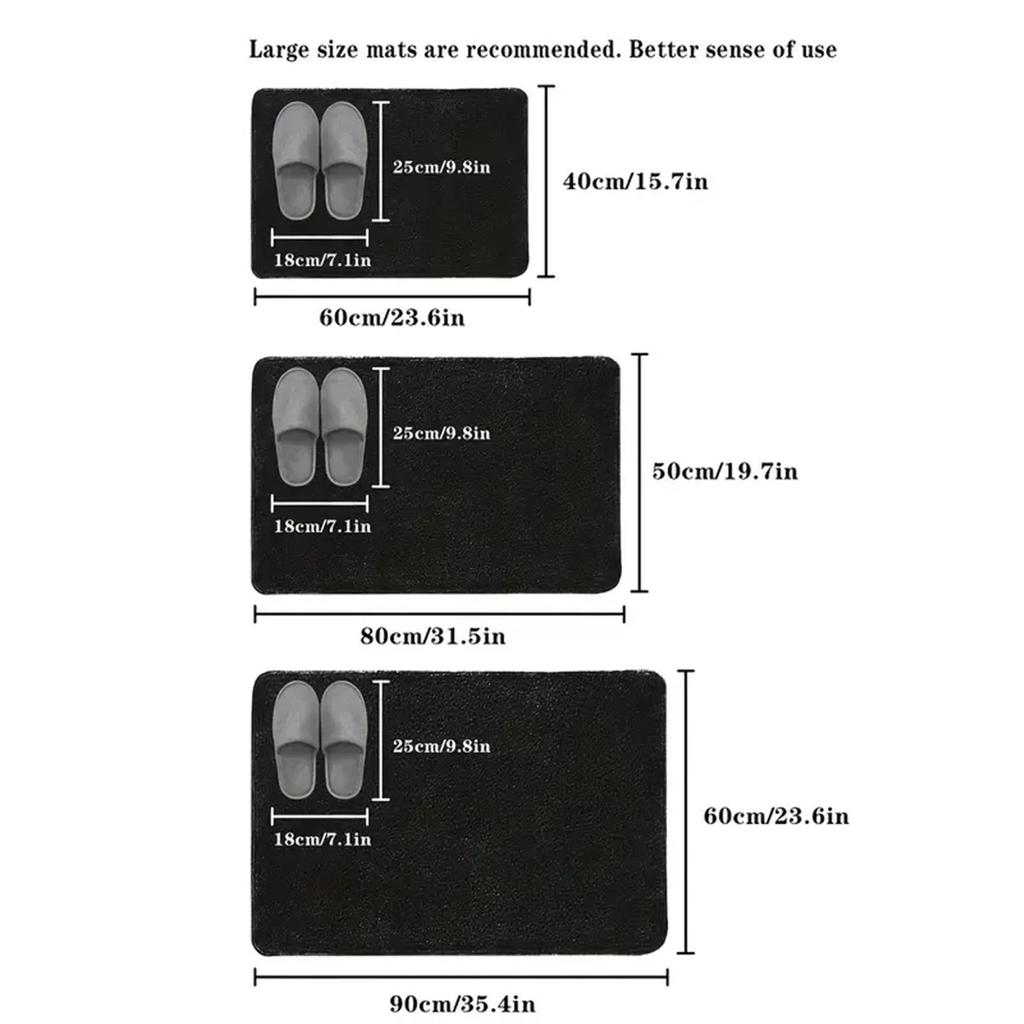 Однотонный коврик для ванной, коврик для пола в ванной, придверный коврик, бытовой нескользящий коврик для ног, коврик из кораллового флиса, абсорбирующий, быстросохнущий придверный коврик