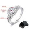 Наборные кольца из настоящего муассанита 1,5 карата для женщин, сверкающие свадебные украшения, комплект из 2 предметов, кольцо из стерлингового серебра S925 GRA