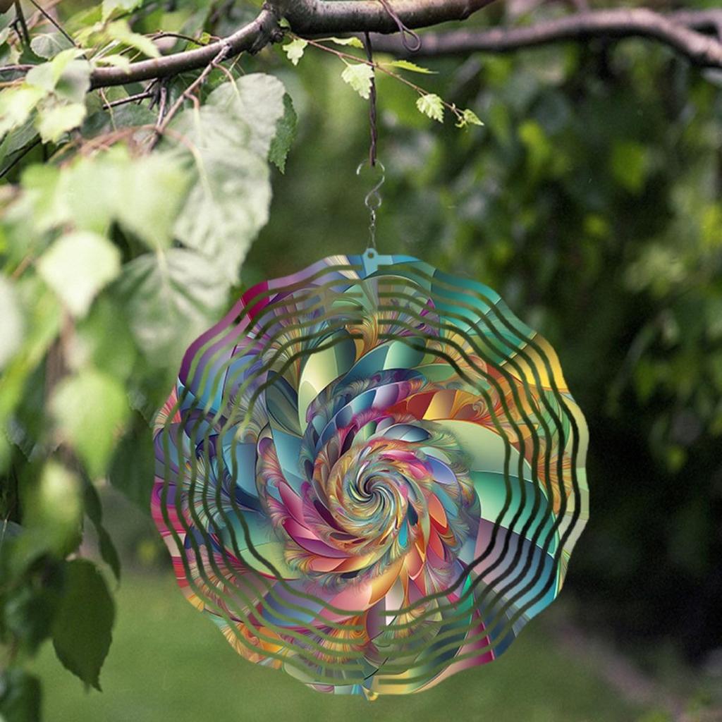 10 Inch Hanging Wind Spinner with 360 Degree Hook Elegant Dynamic Decor for Spring Summer Balcony Garden Gift for Friends