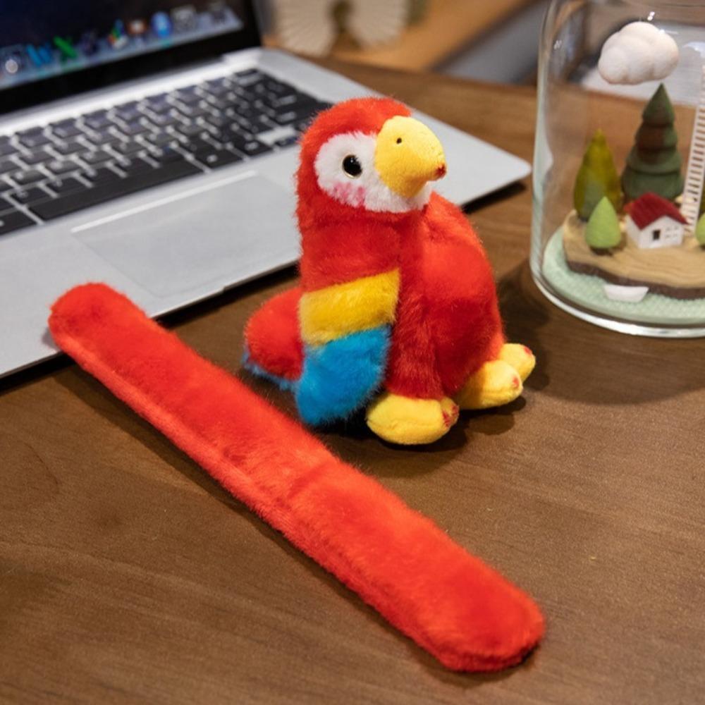 Интерактивная игрушка попугай шлепок защелка обертка кавайный плюшевый браслет на руку новый браслеты с животными шлепки