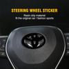 New For Toyota Corolla Rav4 CHR Auris Camry Prius Yaris RedCarbon Fiber Car Steering Wheel Emblem Badge Sticker Glue Trim Decals