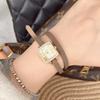 Small Dial Women'S Watch Quartz Watch Double Circle Thin Belt Diamond-Encrusted Small Square Watch Women 22032