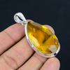 Подвеска из натурального граненого цитрина, серебро 925 пробы, ювелирные изделия-подвески, серебряные подвески ручной работы для подарка, пасхальный подарок
