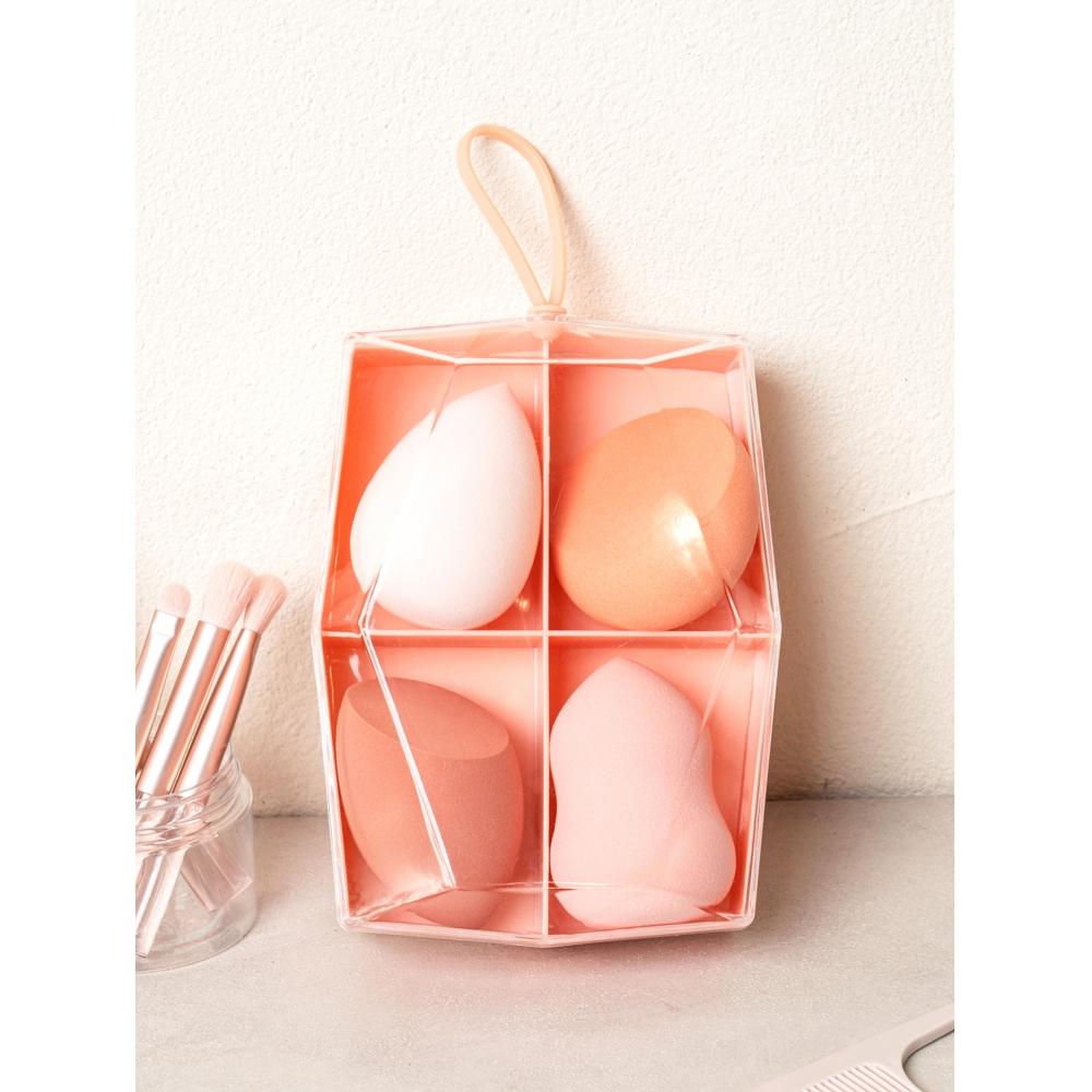 Daiso 4 Piece Puff Set That Gets Bigger When You Eat Water