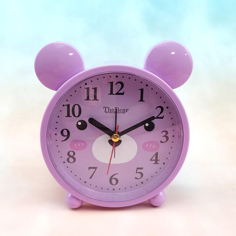 Korean Version of Cartoon Cute Creative Children's Student Bedroom Bedside Desktop Mute Digital Alarm Clock Series