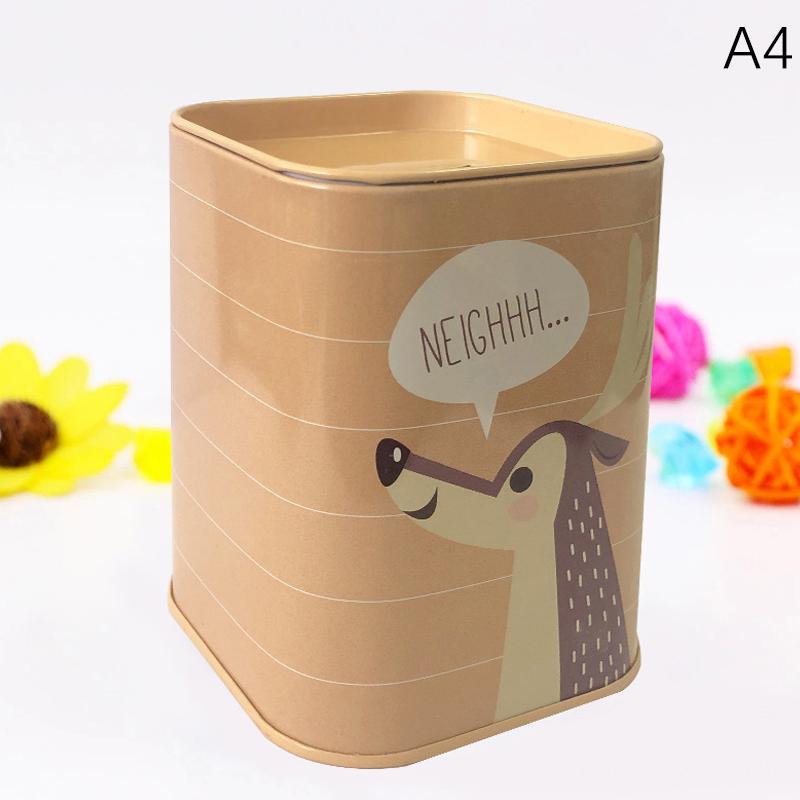 Piggy Bank Metal Coin Box Cute Sundries Cans Storage Cans Gift Cans Home Decor Household Saving Money Box