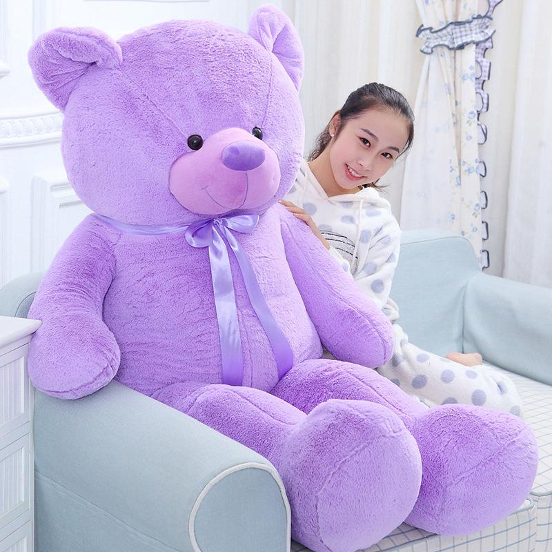 Large purple teddy bear skin shell work in progress Plush toy Hug bear doll skin shell work in progress Ragdoll doll