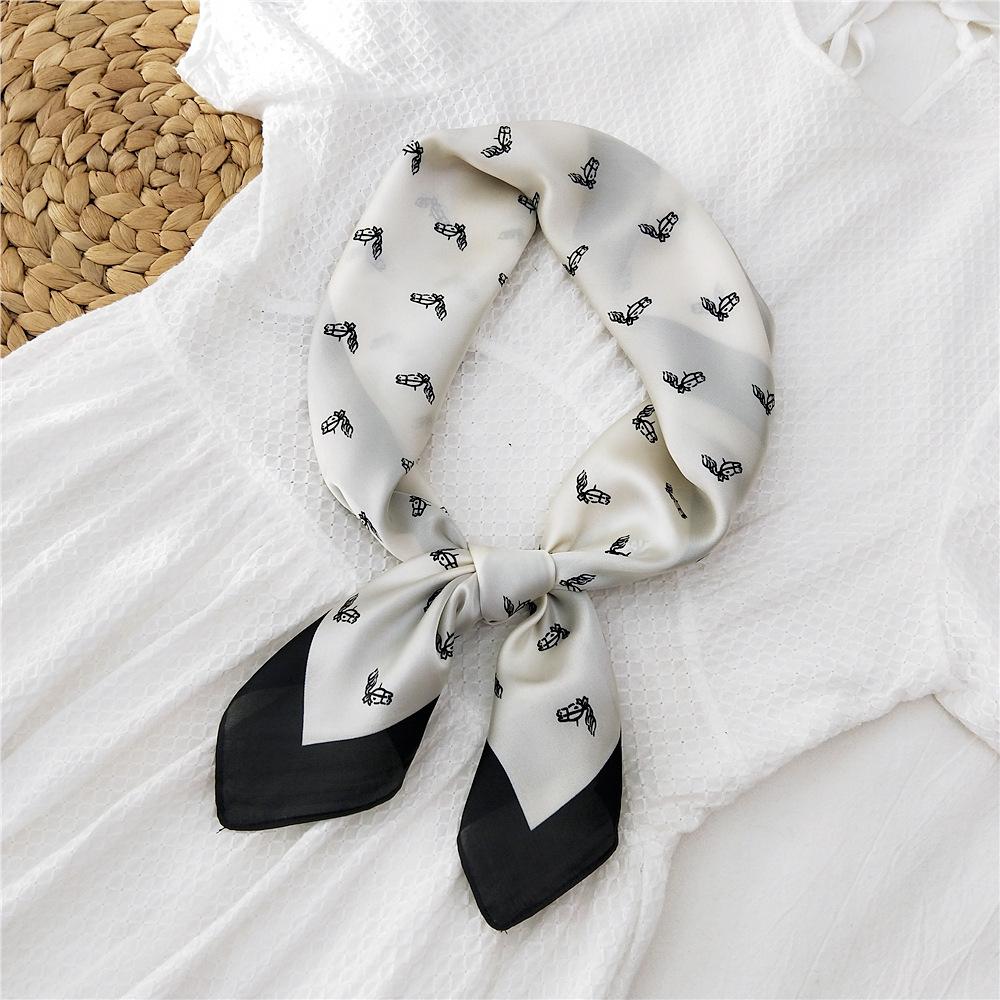 Fashion Decoration Scarf Hairband Tie Hair 70 Small Square Scarf Silk Scarf Women'S Spring And Autumn Versatile Small Scarf Professional Scarf